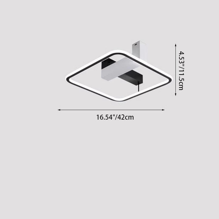 Moderne Einfachheit Quadrat Rechteck Runde Nano Silikon Aluminium LED Unterputz Deckenleuchte für Wohnzimmer 
