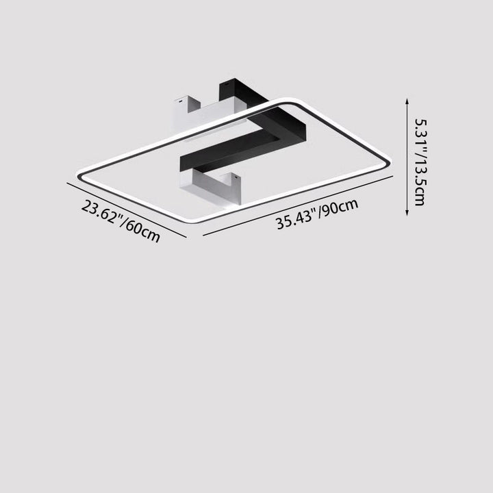 Moderne Einfachheit Quadrat Rechteck Runde Nano Silikon Aluminium LED Unterputz Deckenleuchte für Wohnzimmer 