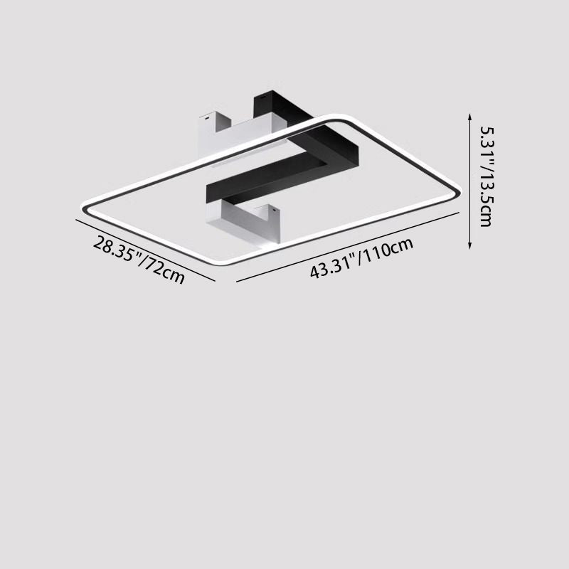 Moderne Einfachheit Quadrat Rechteck Runde Nano Silikon Aluminium LED Unterputz Deckenleuchte für Wohnzimmer 