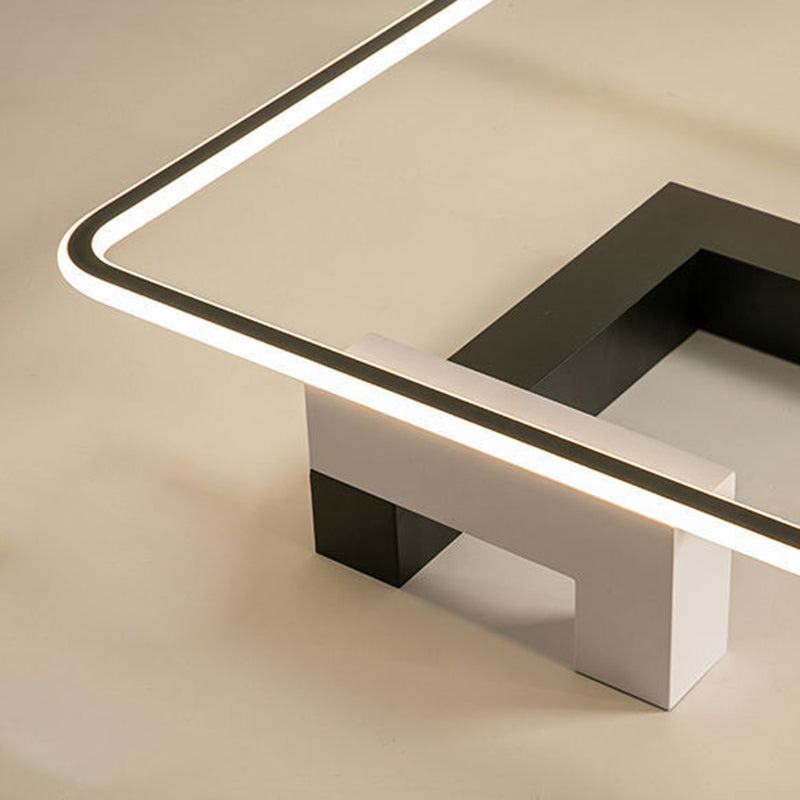 Moderne Einfachheit Quadrat Rechteck Runde Nano Silikon Aluminium LED Unterputz Deckenleuchte für Wohnzimmer 