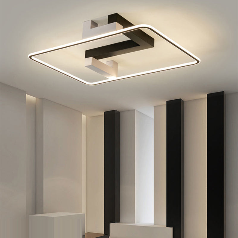 Moderne Einfachheit Quadrat Rechteck Runde Nano Silikon Aluminium LED Unterputz Deckenleuchte für Wohnzimmer 