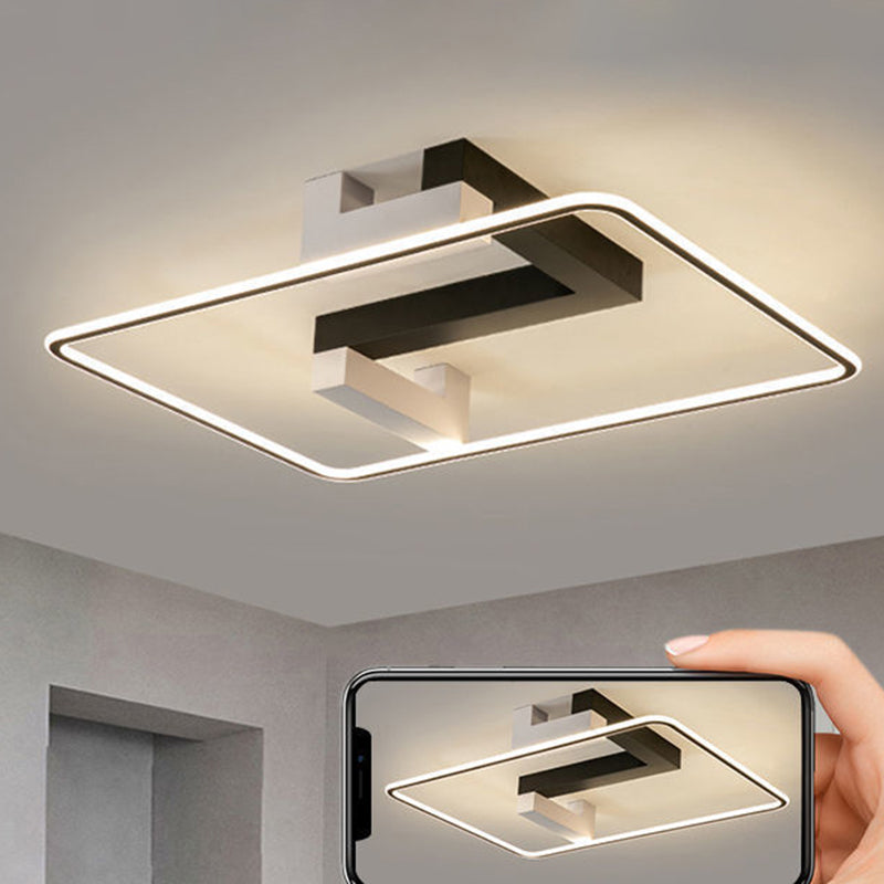 Moderne Einfachheit Quadrat Rechteck Runde Nano Silikon Aluminium LED Unterputz Deckenleuchte für Wohnzimmer 