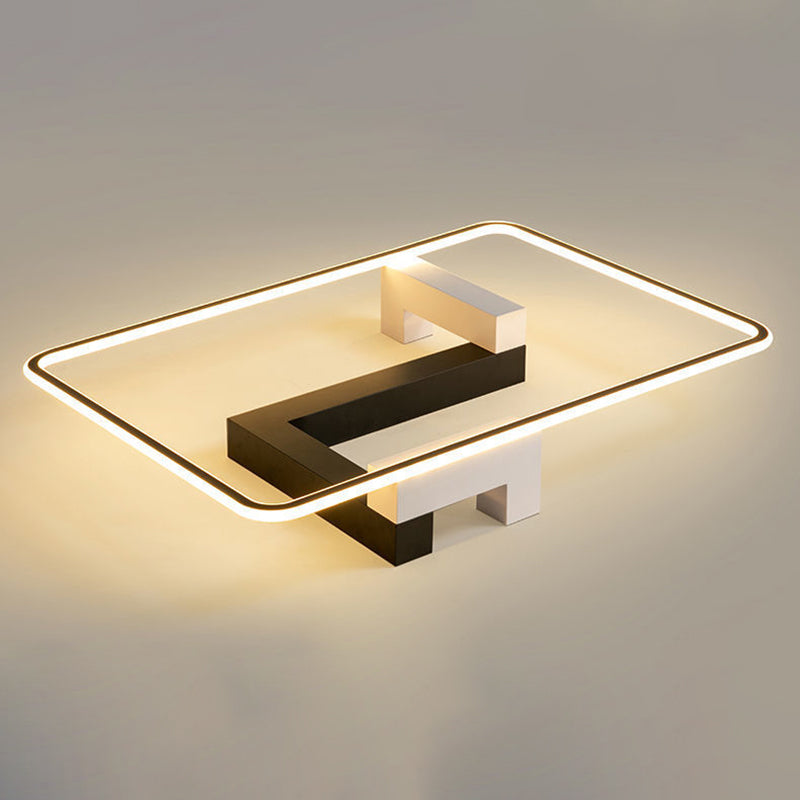 Moderne Einfachheit Quadrat Rechteck Runde Nano Silikon Aluminium LED Unterputz Deckenleuchte für Wohnzimmer 