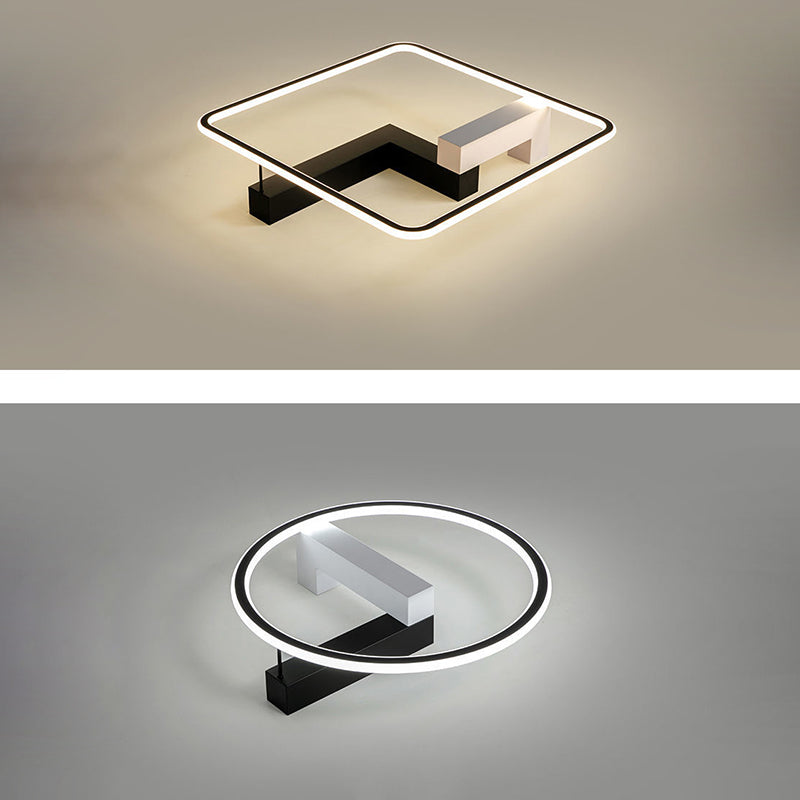 Moderne Einfachheit Quadrat Rechteck Runde Nano Silikon Aluminium LED Unterputz Deckenleuchte für Wohnzimmer 