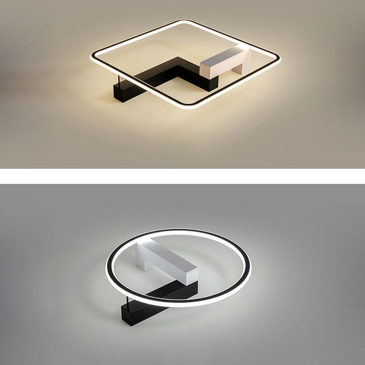 Moderne Einfachheit Quadrat Rechteck Runde Nano Silikon Aluminium LED Unterputz Deckenleuchte für Wohnzimmer 