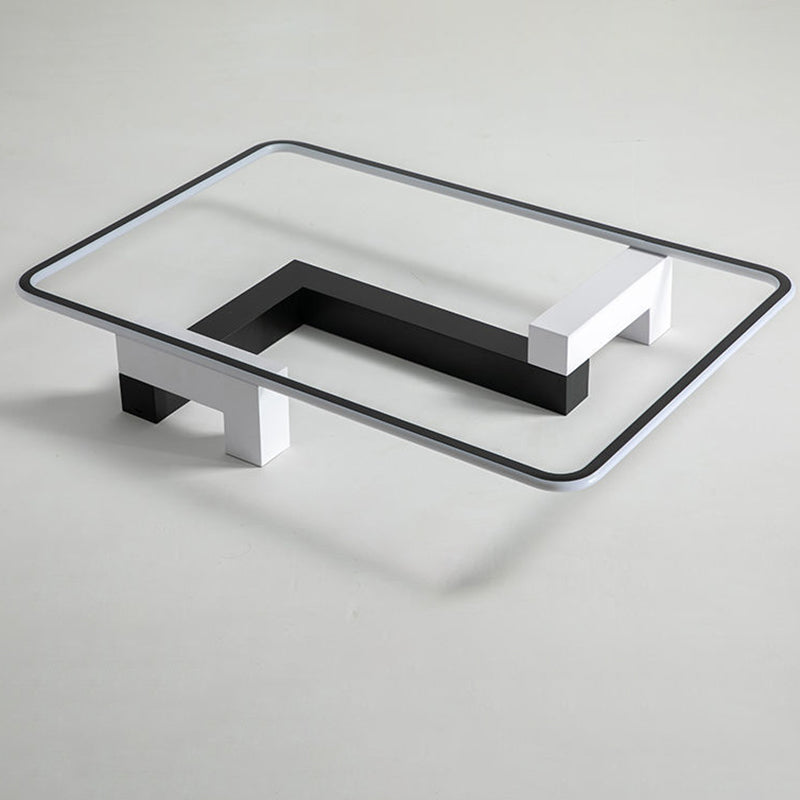Moderne Einfachheit Quadrat Rechteck Runde Nano Silikon Aluminium LED Unterputz Deckenleuchte für Wohnzimmer 