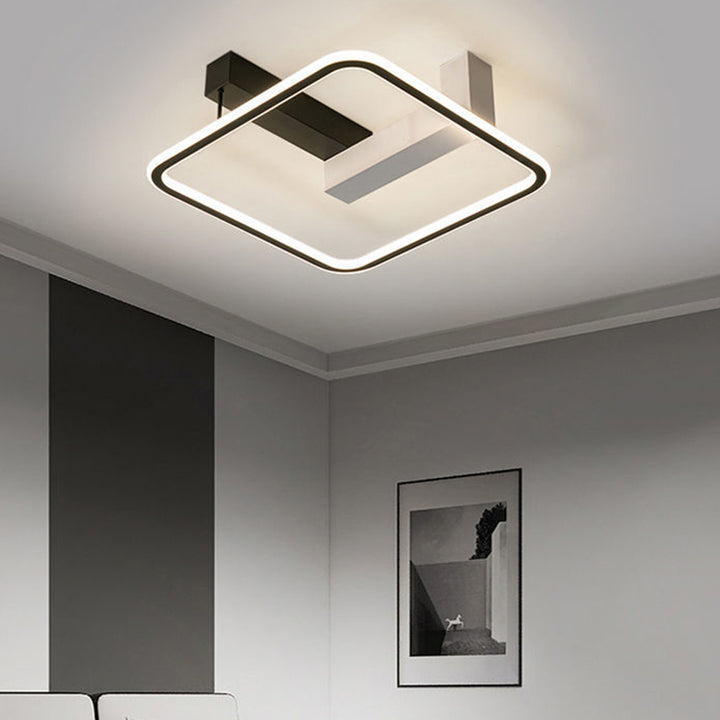 Moderne Einfachheit Quadrat Rechteck Runde Nano Silikon Aluminium LED Unterputz Deckenleuchte für Wohnzimmer 