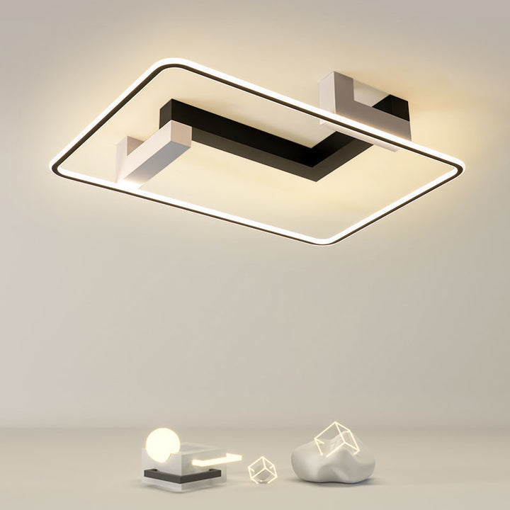 Moderne Einfachheit Quadrat Rechteck Runde Nano Silikon Aluminium LED Unterputz Deckenleuchte für Wohnzimmer 