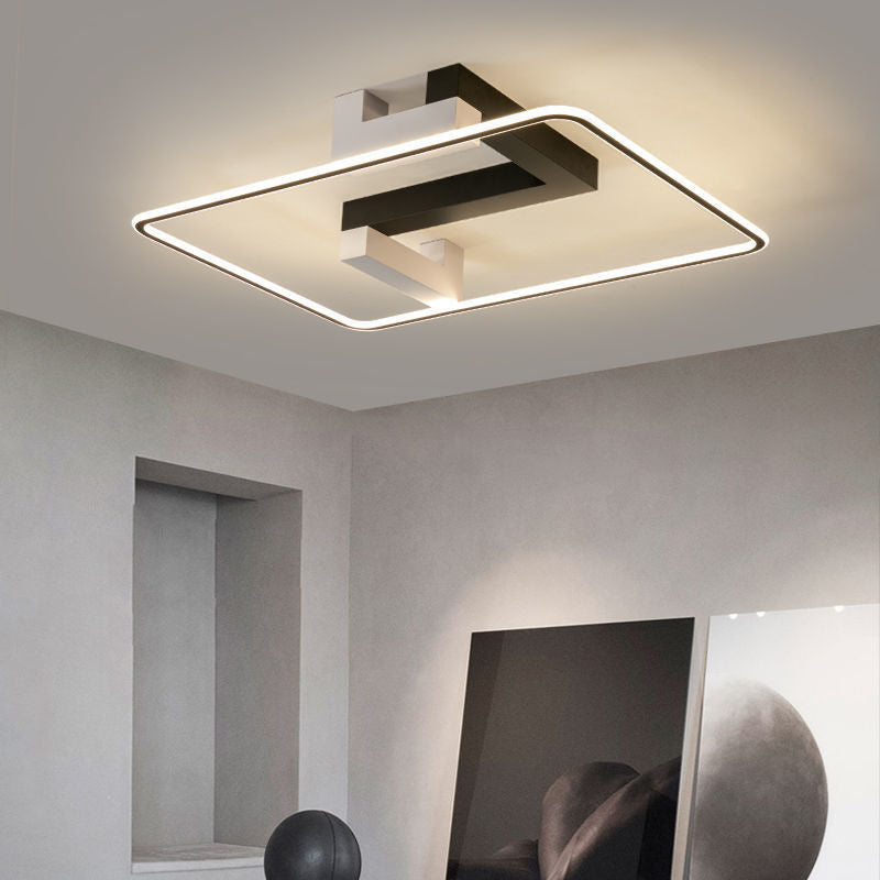 Moderne Einfachheit Quadrat Rechteck Runde Nano Silikon Aluminium LED Unterputz Deckenleuchte für Wohnzimmer 