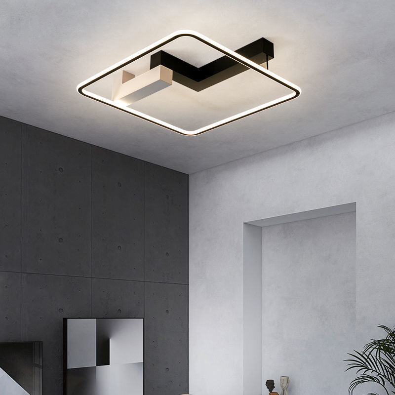 Moderne Einfachheit Quadrat Rechteck Runde Nano Silikon Aluminium LED Unterputz Deckenleuchte für Wohnzimmer 