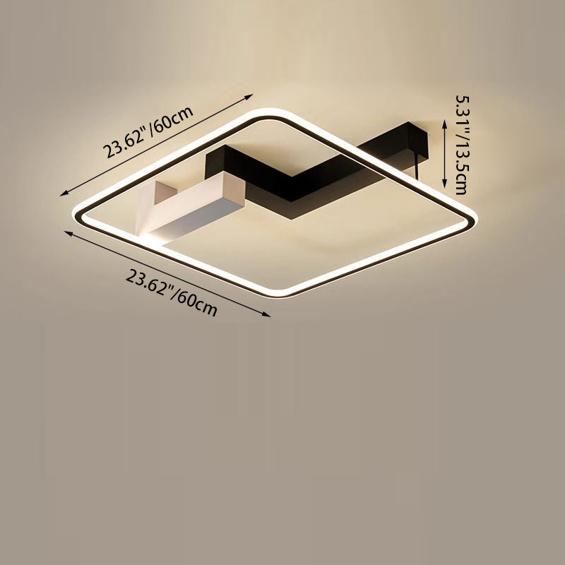 Moderne Einfachheit Quadrat Rechteck Runde Nano Silikon Aluminium LED Unterputz Deckenleuchte für Wohnzimmer 
