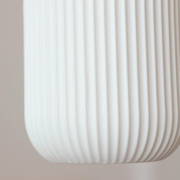 Lanterne de champignon nain japonais traditionnelle en céramique, bois massif et fer, suspension 1 lumière pour chambre à coucher 