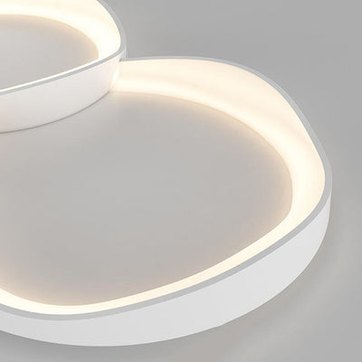 ضوء سقف LED مثبت بشكل مسطح مصنوع من الحديد والبلاستيك PVC مستدير غير منتظم بتصميم حديث وبسيط لغرفة النوم 
