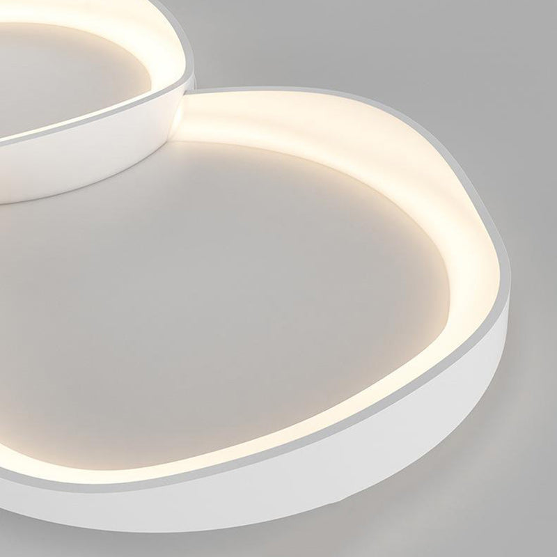 ضوء سقف LED مثبت بشكل مسطح مصنوع من الحديد والبلاستيك PVC مستدير غير منتظم بتصميم حديث وبسيط لغرفة النوم 