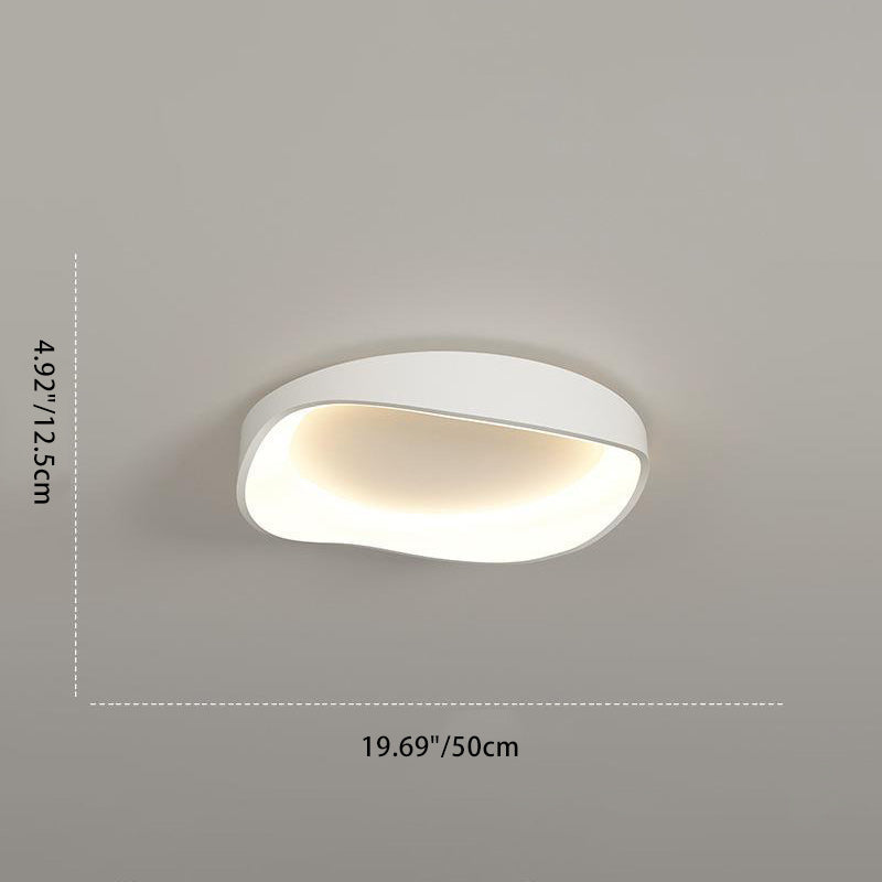 ضوء سقف LED مثبت بشكل مسطح مصنوع من الحديد والبلاستيك PVC مستدير غير منتظم بتصميم حديث وبسيط لغرفة النوم 