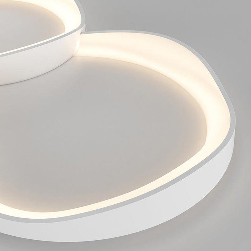 ضوء سقف LED مثبت بشكل مسطح مصنوع من الحديد والبلاستيك PVC مستدير غير منتظم بتصميم حديث وبسيط لغرفة النوم 