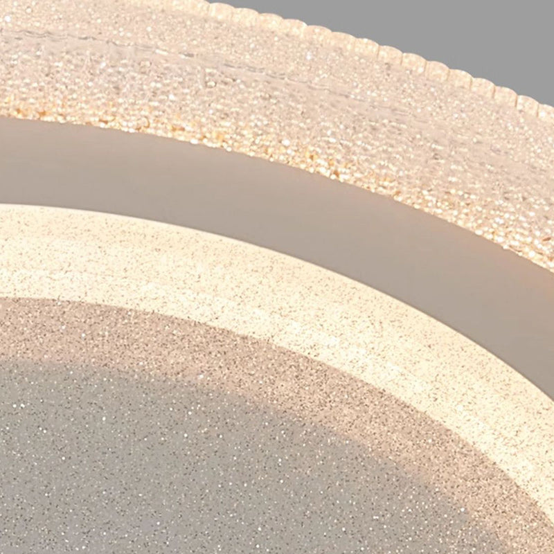 Plafonnier LED moderne minimaliste rond en cristal acrylique avec quincaillerie pour chambre 