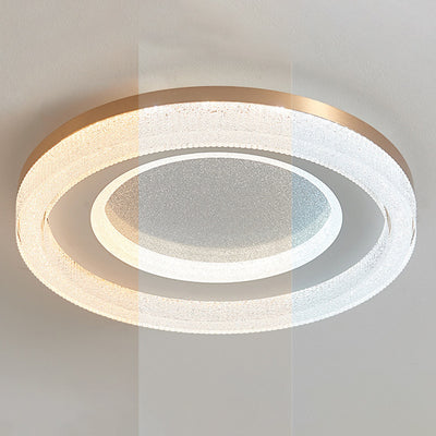 Plafonnier LED moderne minimaliste rond en cristal acrylique avec quincaillerie pour chambre 