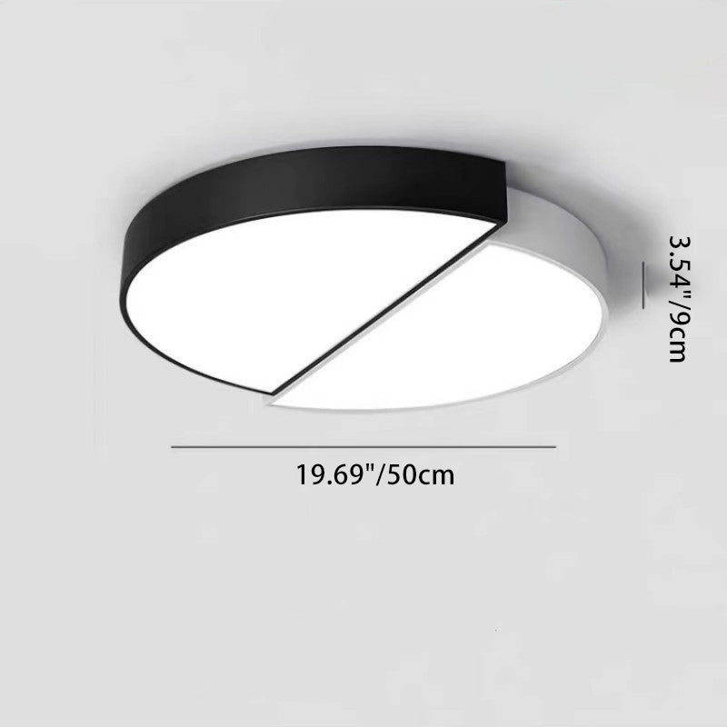 Plafonnier LED en acrylique et fer moderne minimaliste rond carré triangle pour chambre 
