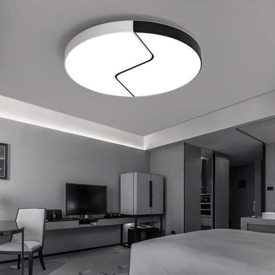Plafonnier LED en acrylique et fer moderne minimaliste rond carré triangle pour chambre 
