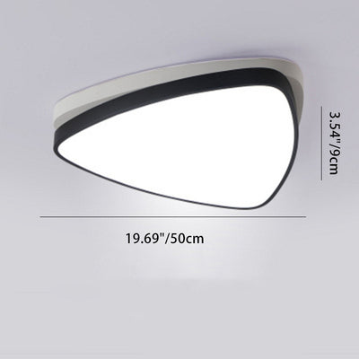Plafonnier LED en acrylique et fer moderne minimaliste rond carré triangle pour chambre 