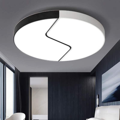Plafonnier LED en acrylique et fer moderne minimaliste rond carré triangle pour chambre 