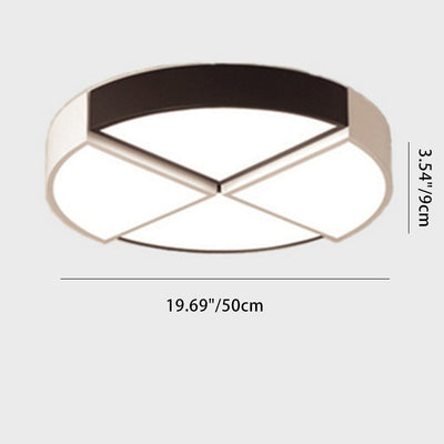 Plafonnier LED en acrylique et fer moderne minimaliste rond carré triangle pour chambre 