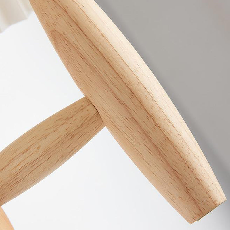 Applique murale moderne minimaliste à colonne plissée en bois avec un abat-jour plissé à 1 lumière pour salon 