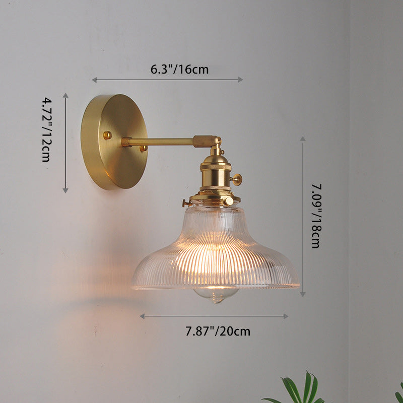 Zeitgenössische skandinavische Strohhut-Wandleuchte mit grüner Blume, rund, Glas, Eisen, 1 Licht, für Wohnzimmer 