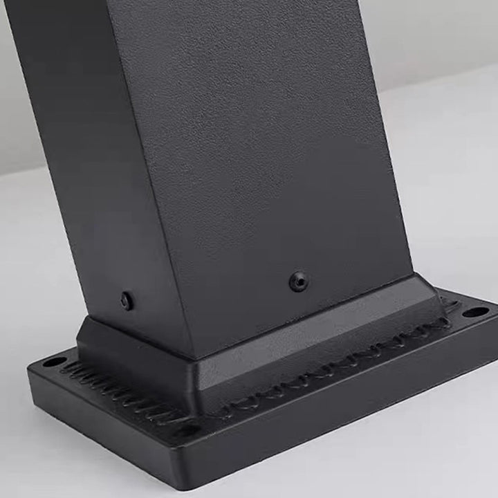 Éclairage paysager moderne minimaliste rectangulaire en verre et aluminium à 1 lumière pour jardin 