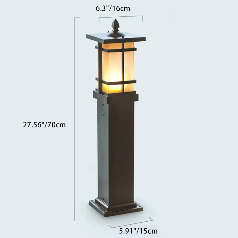 Éclairage paysager moderne minimaliste rectangulaire en verre et aluminium à 1 lumière pour jardin 