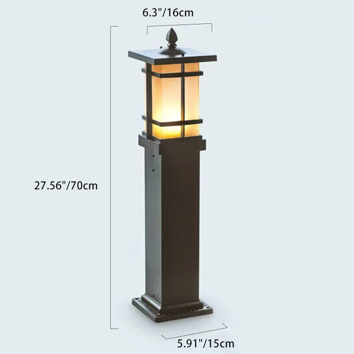 Éclairage paysager moderne minimaliste rectangulaire en verre et aluminium à 1 lumière pour jardin 