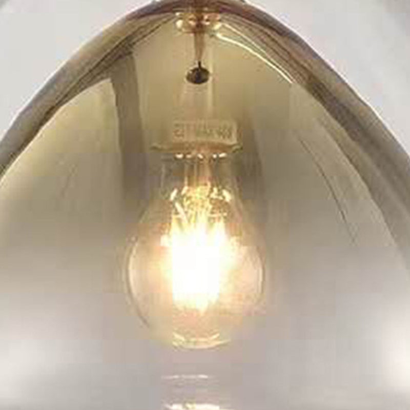 Matériel en verre triangulaire scandinave contemporain 1-lampe suspension pour chambre 
