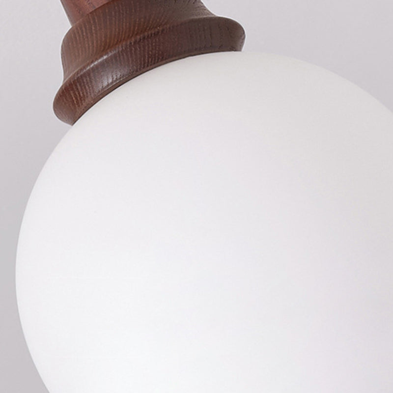 Montaje de techo semi empotrado de 1 luz de hierro, madera de fresno y vidrio cilíndrico tradicional francés para sala de estar 