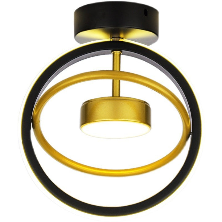 Plafonnier LED semi-encastré en fer silicone rond carré de simplicité moderne pour salon 