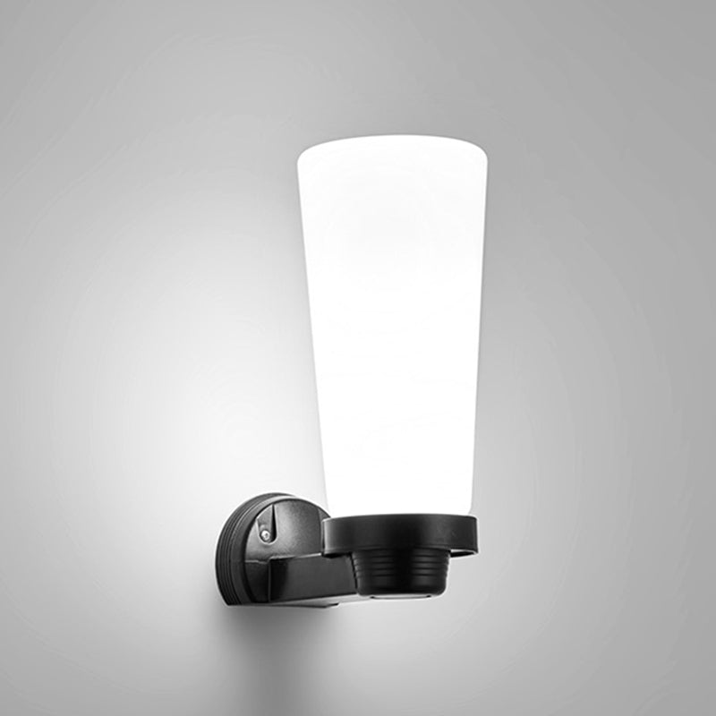 Modern Simplicity Flower Cone Square Cylinder Ball Acrylique ABS Fer Applique Murale 1 Lumière Pour Patio Extérieur 