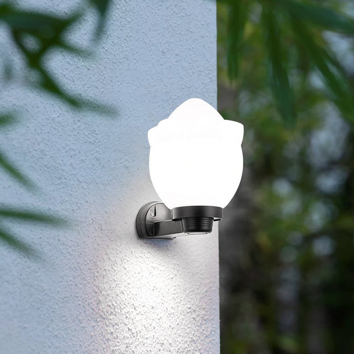 Modern Simplicity Flower Cone Square Cylinder Ball Acrylique ABS Fer Applique Murale 1 Lumière Pour Patio Extérieur 