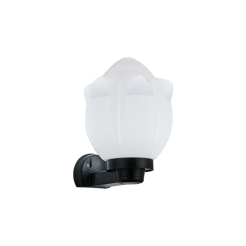 Modern Simplicity Flower Cone Square Cylinder Ball Acrylique ABS Fer Applique Murale 1 Lumière Pour Patio Extérieur 