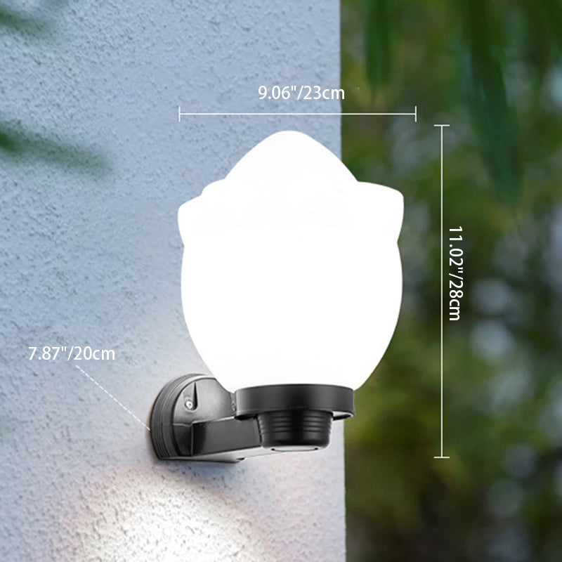 Modern Simplicity Flower Cone Square Cylinder Ball Acrylique ABS Fer Applique Murale 1 Lumière Pour Patio Extérieur 