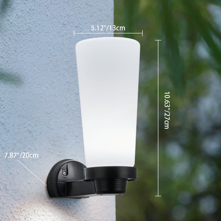 Modern Simplicity Flower Cone Square Cylinder Ball Acrylique ABS Fer Applique Murale 1 Lumière Pour Patio Extérieur 