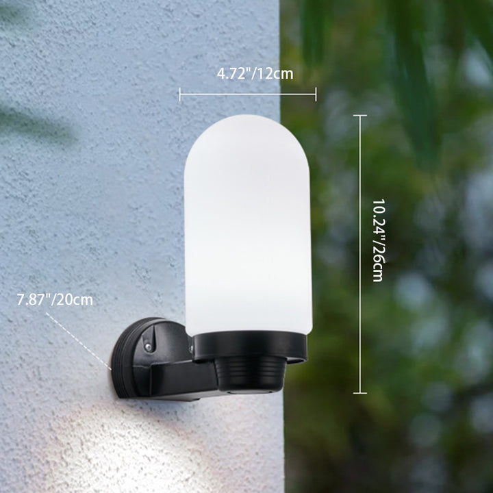 Modern Simplicity Flower Cone Square Cylinder Ball Acrylique ABS Fer Applique Murale 1 Lumière Pour Patio Extérieur 