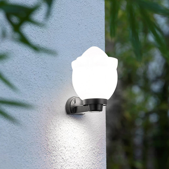 Modern Simplicity Flower Cone Square Cylinder Ball Acrylique ABS Fer Applique Murale 1 Lumière Pour Patio Extérieur 