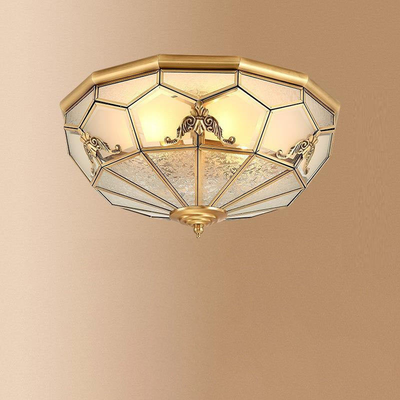 Moderne Luxus-Deckenleuchte mit rundem Muster, Kupfer, 3/4-flammig, für Wohnzimmer 