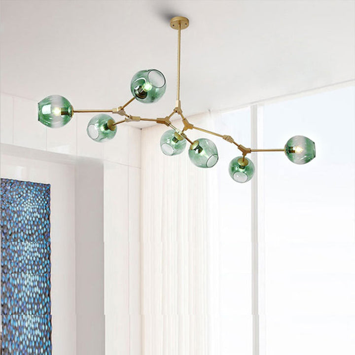 Contemporary Creative Branching Devils Glass Iron 5/7 Light Chandeliers For Living Room
