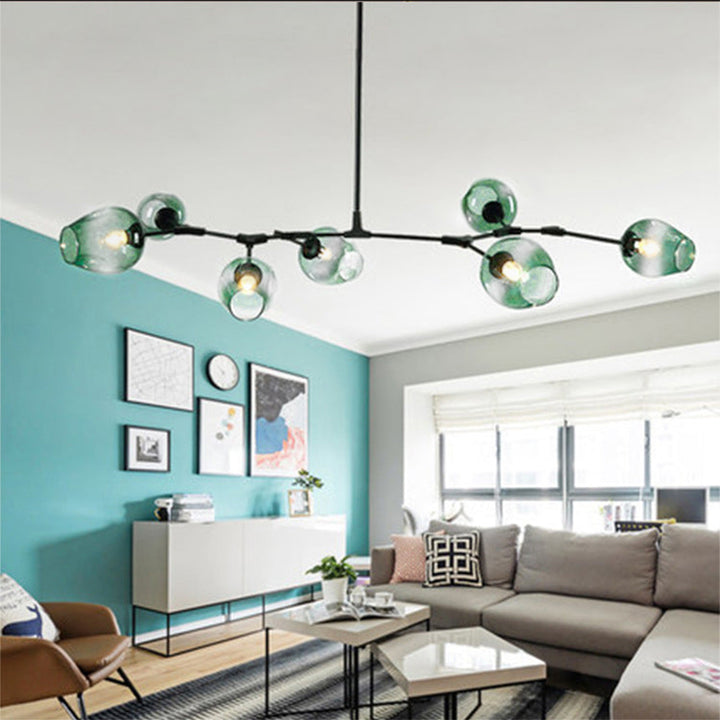 Contemporary Creative Branching Devils Glass Iron 5/7 Light Chandeliers For Living Room