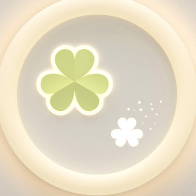 Moderne Art Deco Kleeblatt Schmetterling Runde PE Eisen LED Deckenleuchte für Wohnzimmer 