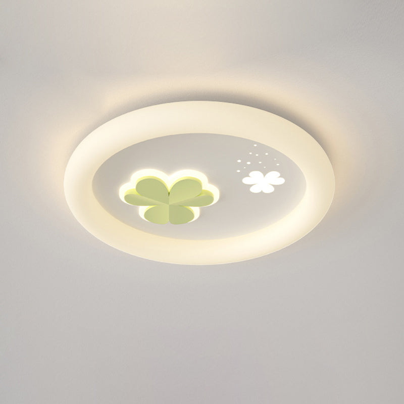 Moderne Art Deco Kleeblatt Schmetterling Runde PE Eisen LED Deckenleuchte für Wohnzimmer 