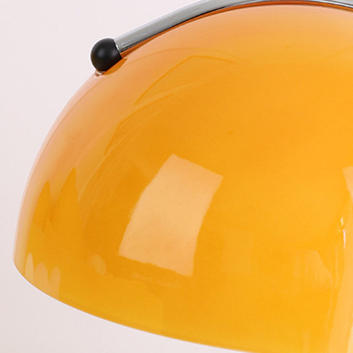 Lampe de table contemporaine nordique en verre courbé en demi-cercle en fer à 1 lumière pour chambre à coucher 