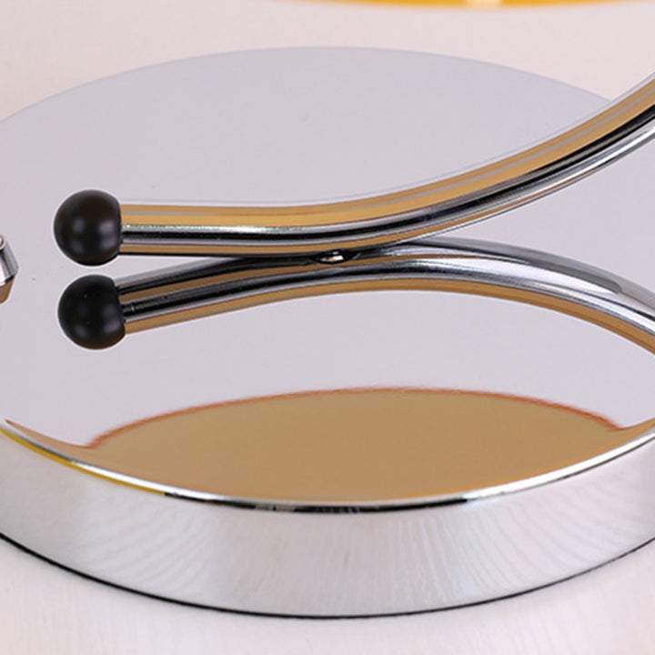 Lampe de table contemporaine nordique en verre courbé en demi-cercle en fer à 1 lumière pour chambre à coucher 