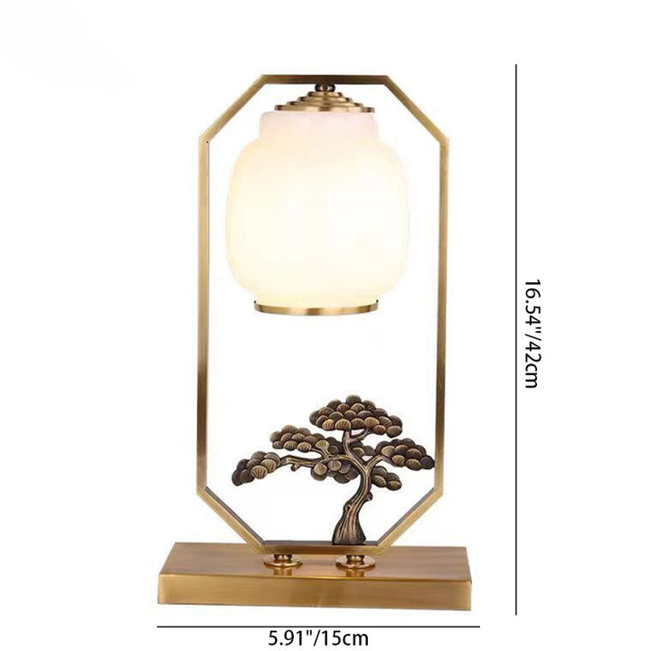Lampe de table 1 lumière en tissu feuille d&